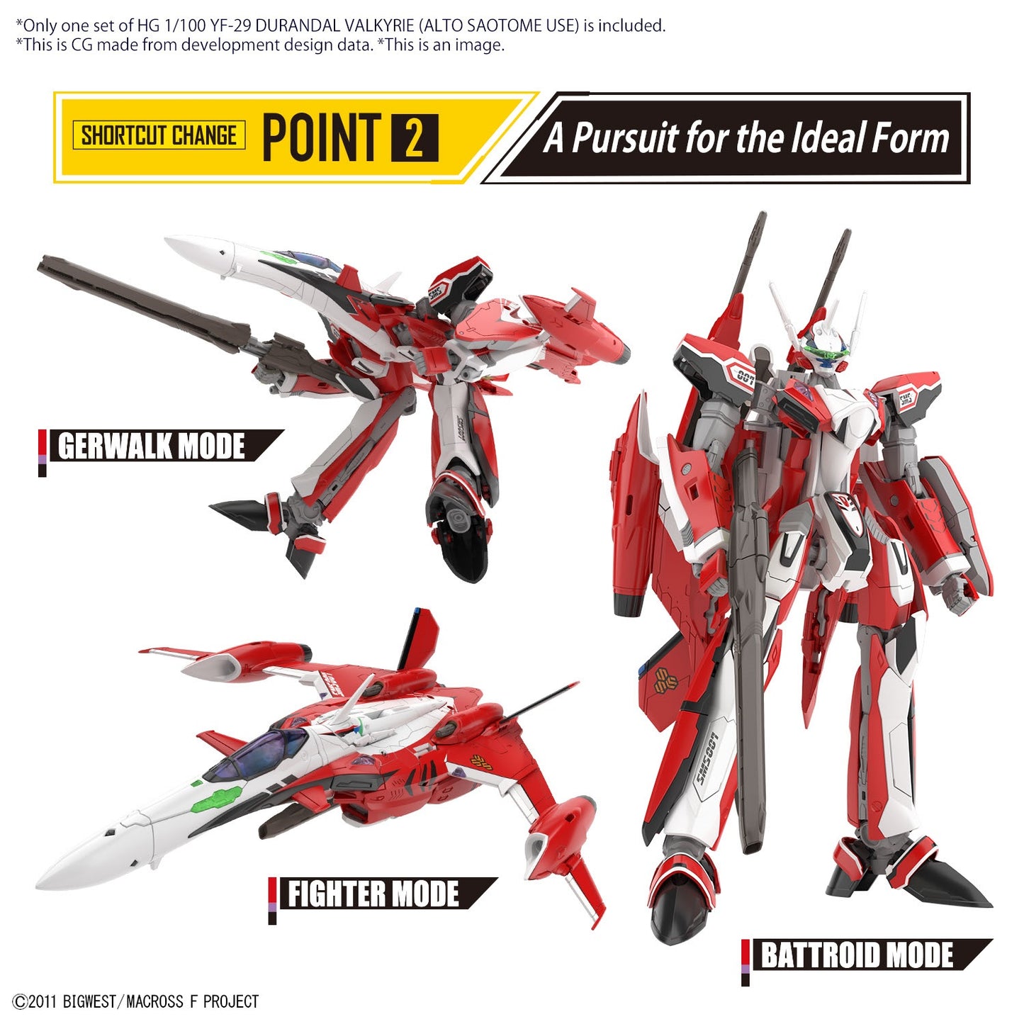 HG 1/100 YF-29 Durandal Valkyrie Alto Saotome's Use